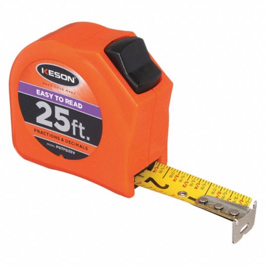 Keson PGTFD25V 25 ft. Tape Measure, 1 Blade