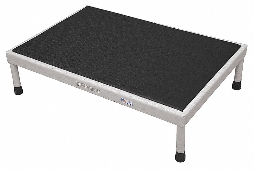 Work Platform: 8 in Platform Ht - Max, 19 in Platform Wd, 24 in Platform Dp, Aluminum