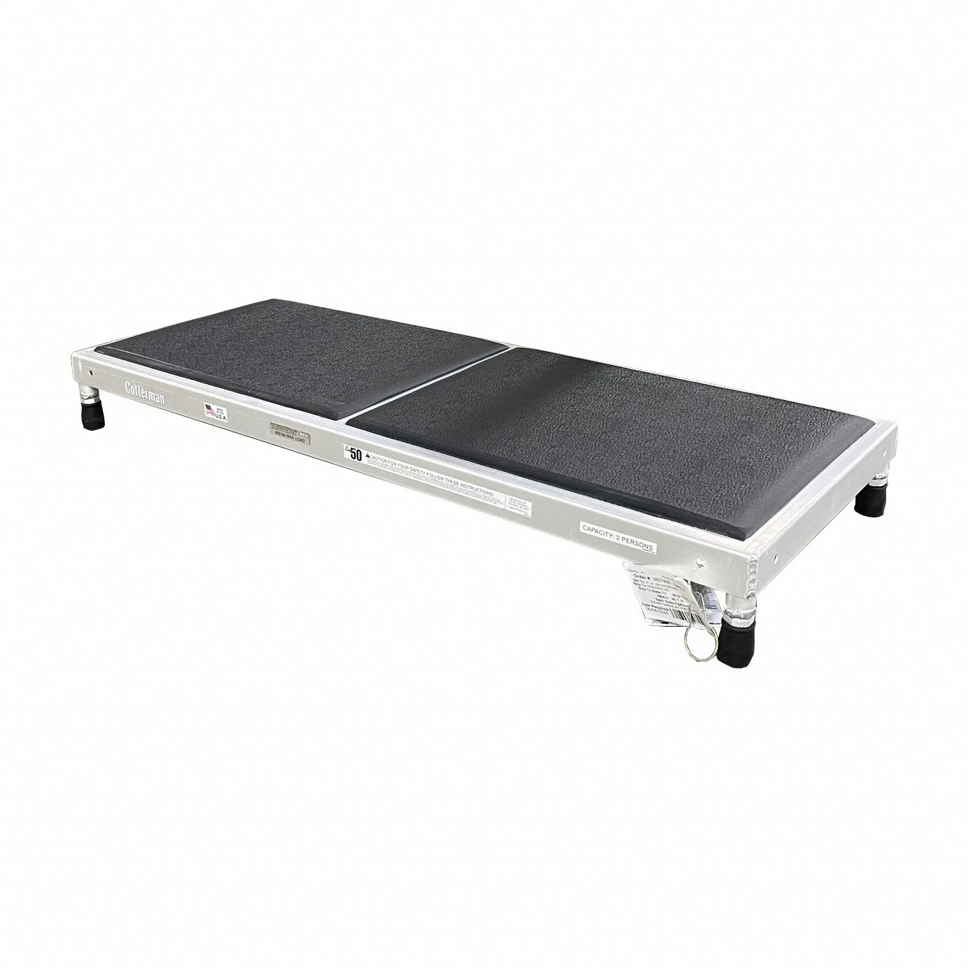 Work Platform: 8 in Platform Ht - Max, 24 in Platform Wd, 48 in Platform Dp, Aluminum