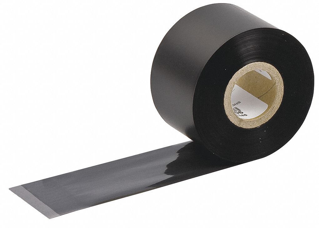 Single-Color Printer Ribbon: 1 in x 984 ft, Black, Wax/Resin, R4300