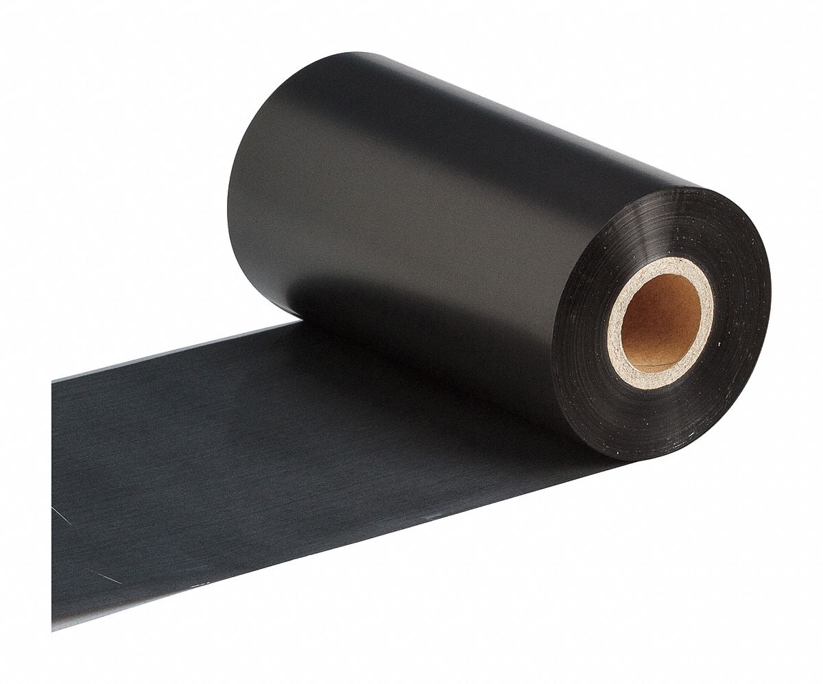 Single-Color Printer Ribbon: 5 1/8 in x 984 ft, Black, Resin, R4900