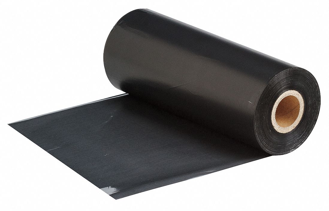 Single-Color Printer Ribbon: 6 7/8 in x 984 ft, Black, Wax/Resin, R4300