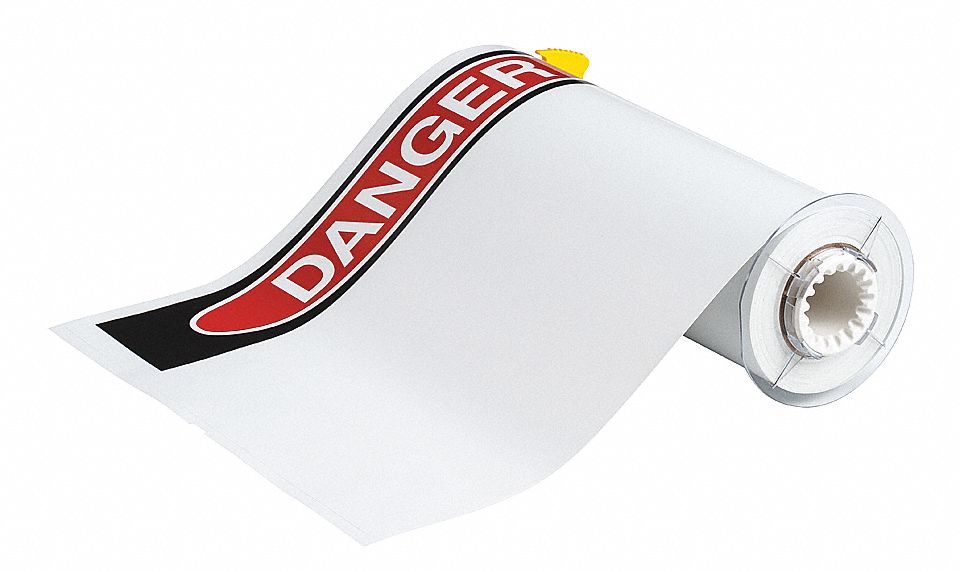 LABEL,WHITE/YELLOW/BLACK,4X6IN,VINYL