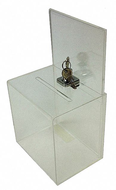 22ND16 - Collection Box Clear 11x4-1/4x4-3/4