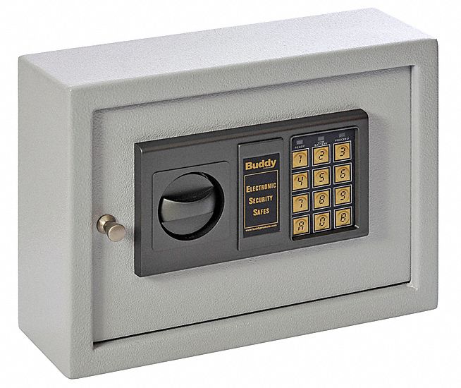 11 7/8 in x 8 3/4 in x 4 3/4 in Drawer Safe, Silver - Grainger