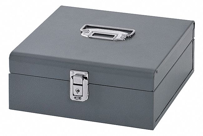 22ND29 - Cash Box 7 Compartments Gray