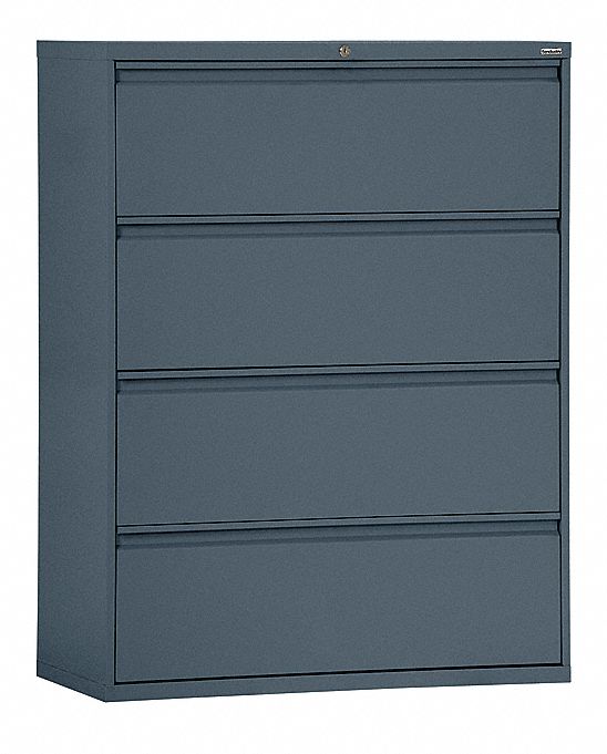 Sandusky Lateral File Cabinet 4 Drawer Charcoal 22nd52 Lf8f364 02 Grainger