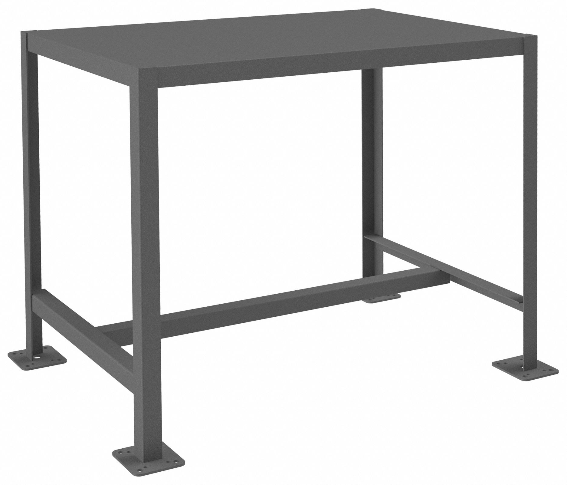 DURHAM MFG MT243630-2K195 Fixed Work Table,Steel,36" W,24" D 22ND88