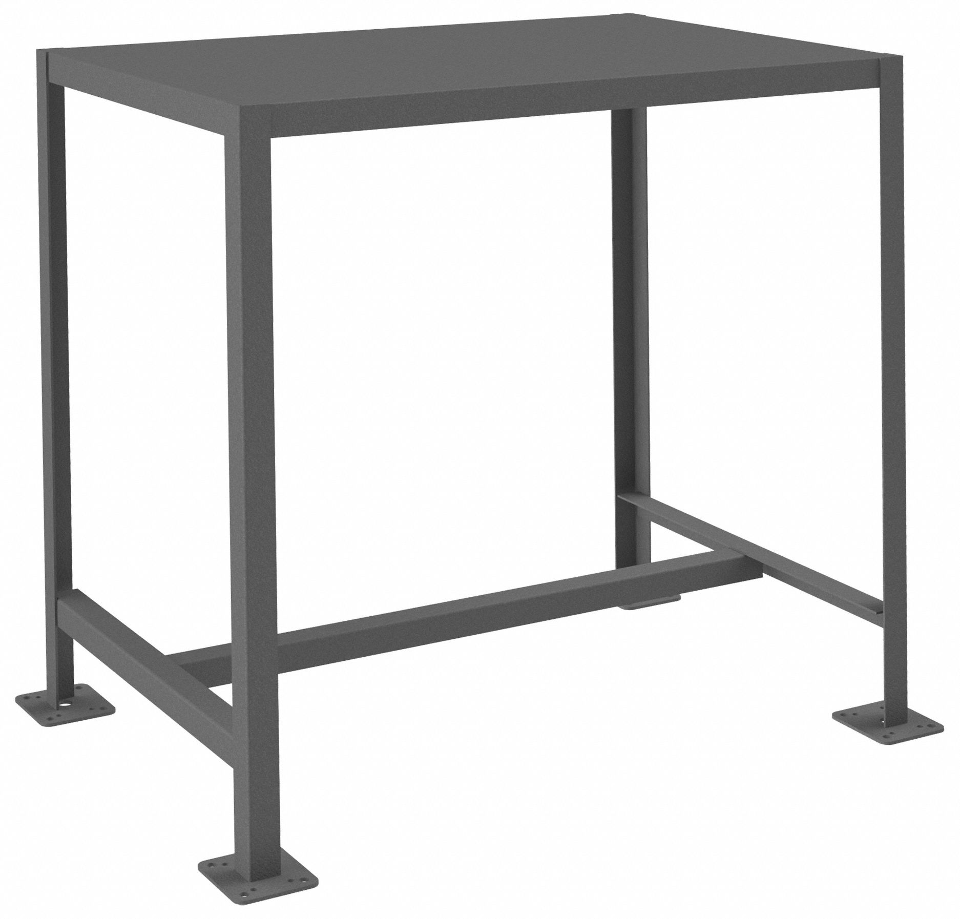 WORK TABLE, FIXED H, STEEL, 36 IN X 24 IN, 2,000 LB OVERALL LOAD CAPACITY, STEEL
