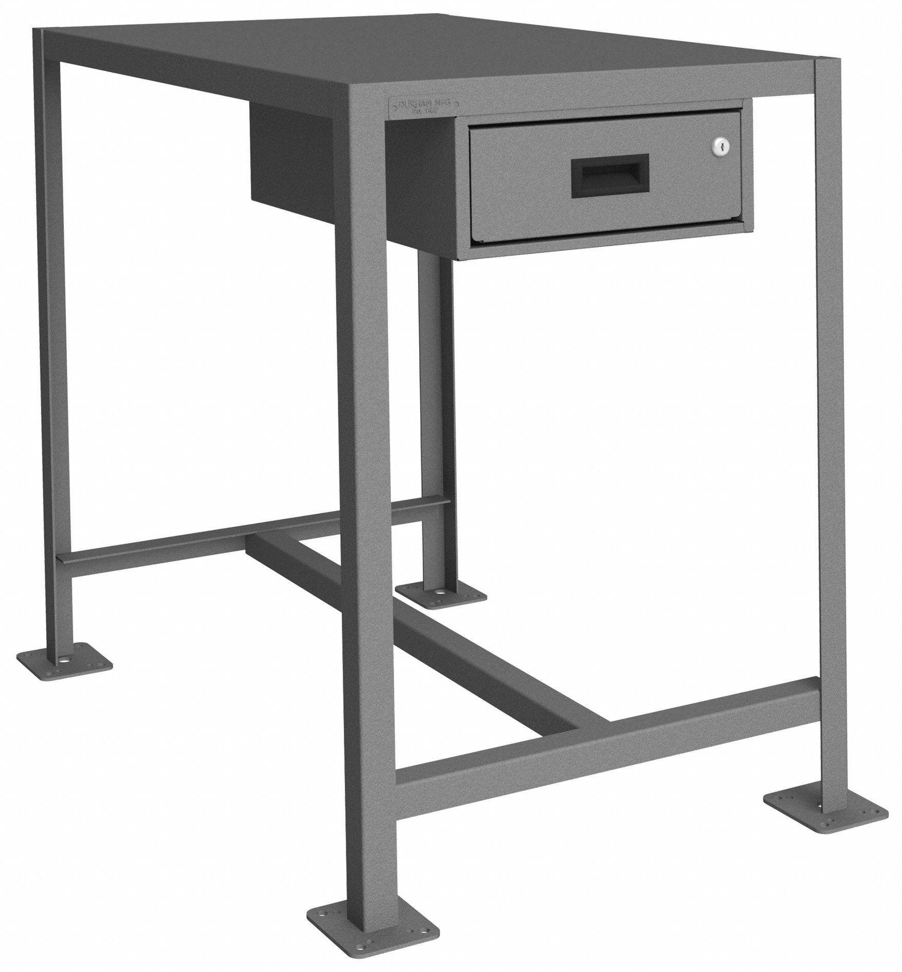 WORK TABLE, FIXED H, STEEL, 36 IN X 24 IN, 2,000 LB OVERALL LOAD CAPACITY, STEEL