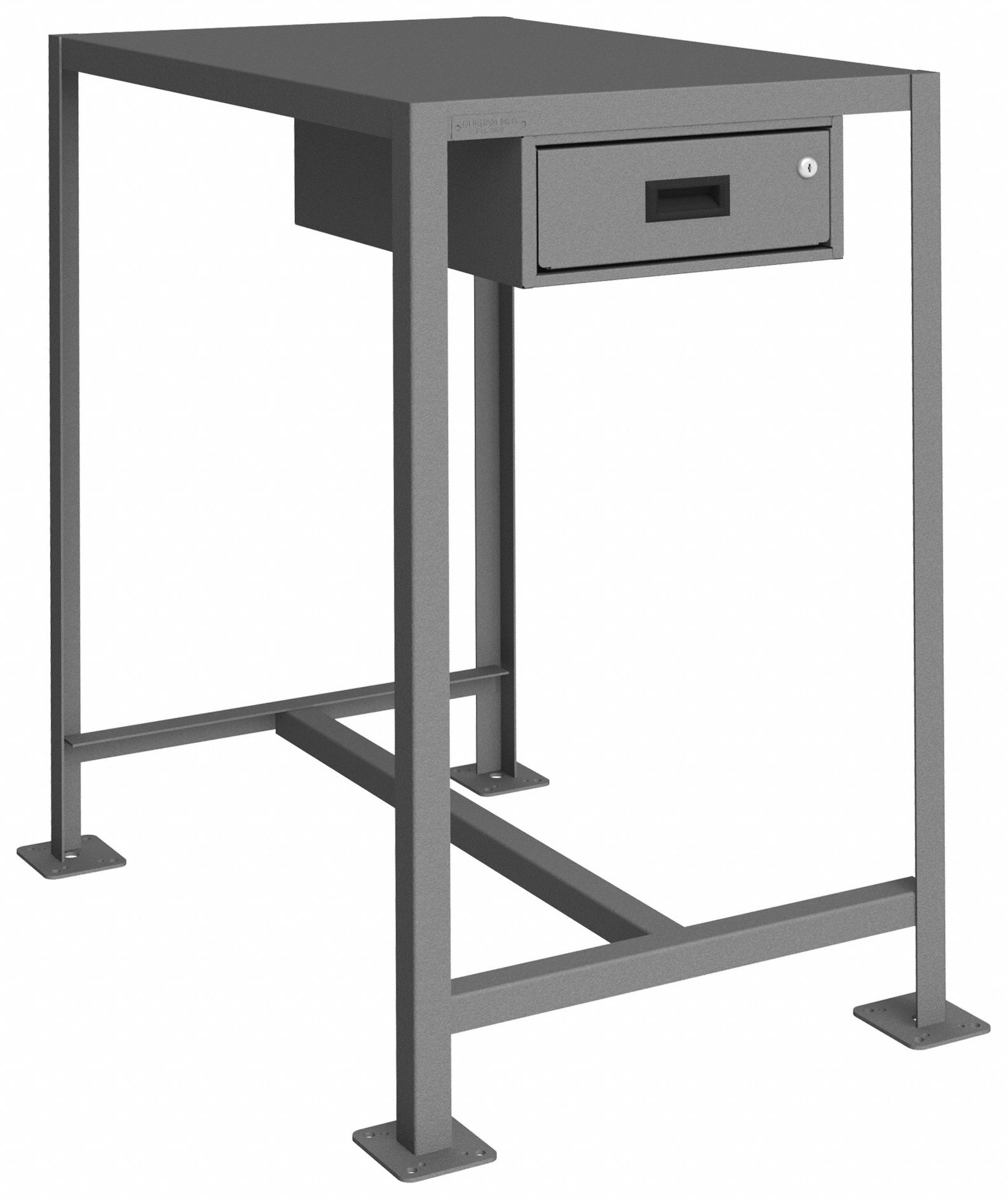 WORK TABLE, FIXED H, STEEL, 48 IN X 24 IN, 2,000 LB OVERALL LOAD CAPACITY, STEEL