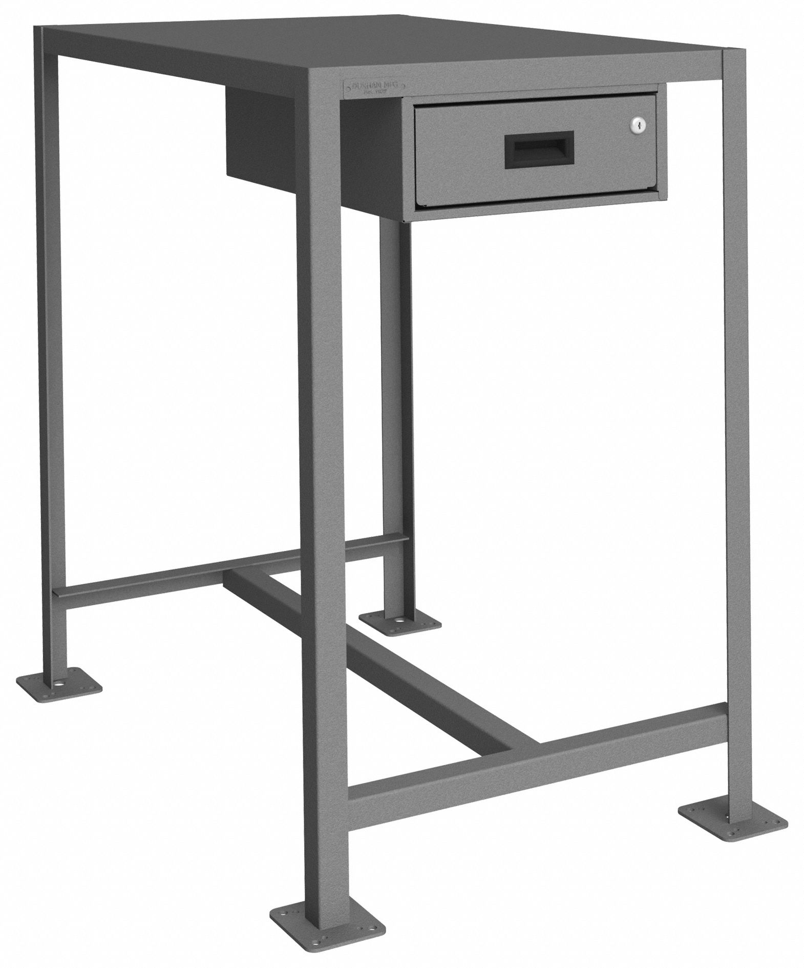 WORK TABLE, FIXED H, STEEL, 48 IN X 24 IN, 2,000 LB OVERALL LOAD CAPACITY, STEEL