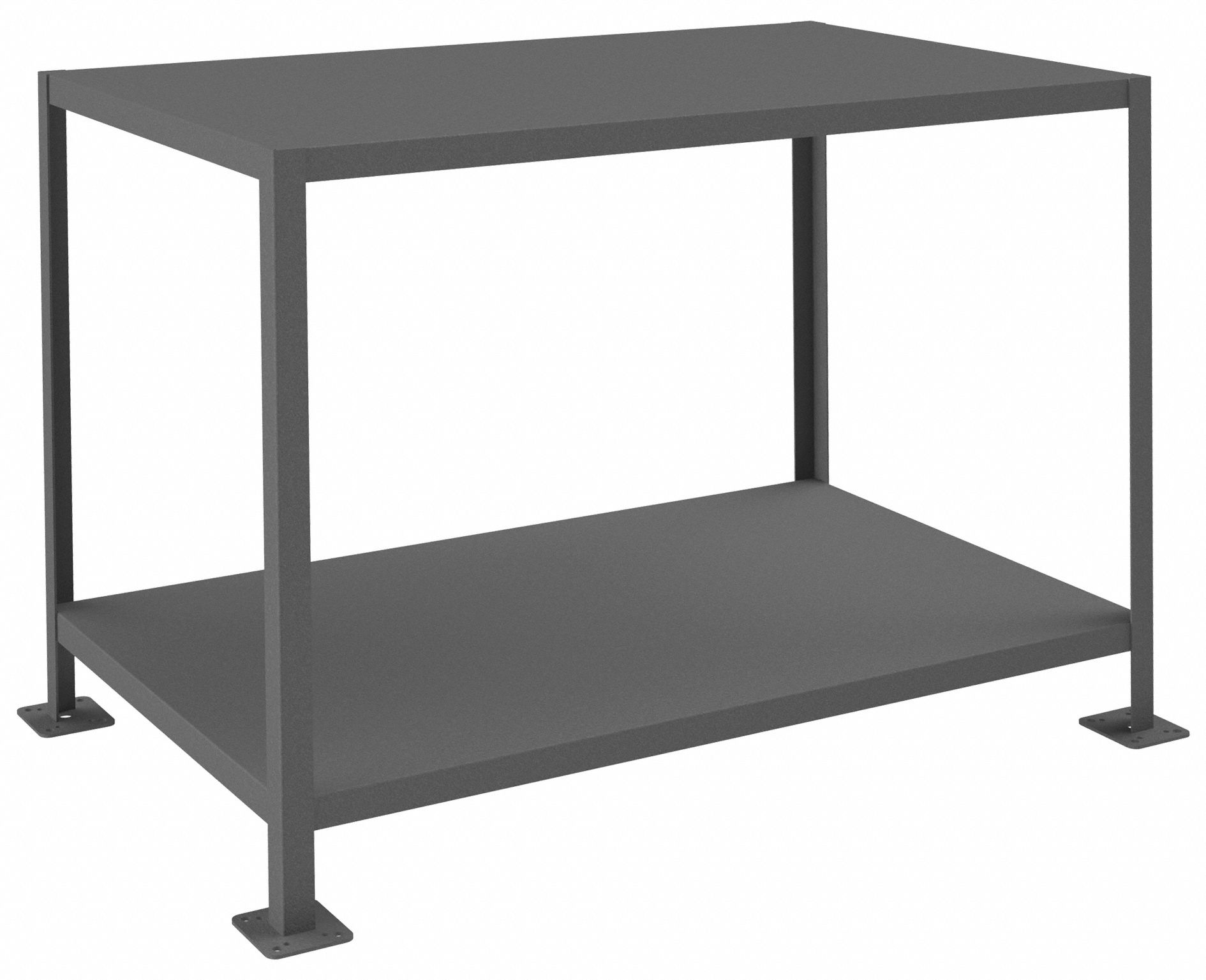 WORK TABLE, FIXED H, STEEL, 48 IN X 36 IN, 3,000 LB OVERALL LOAD CAPACITY, STEEL