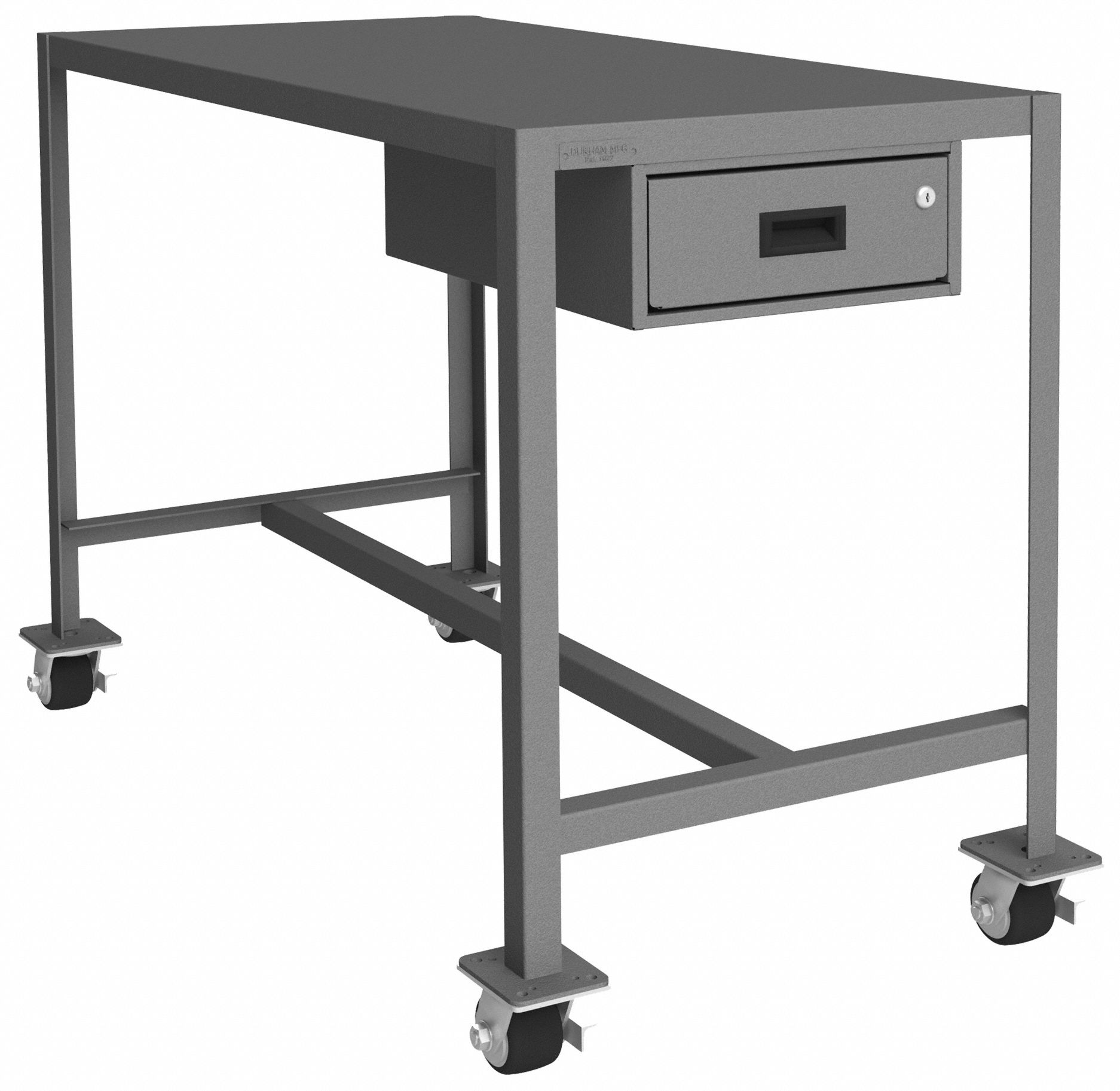 WORK TABLE, FIXED H, STEEL, 48 IN X 24 IN, 2,000 LB OVERALL LOAD CAPACITY