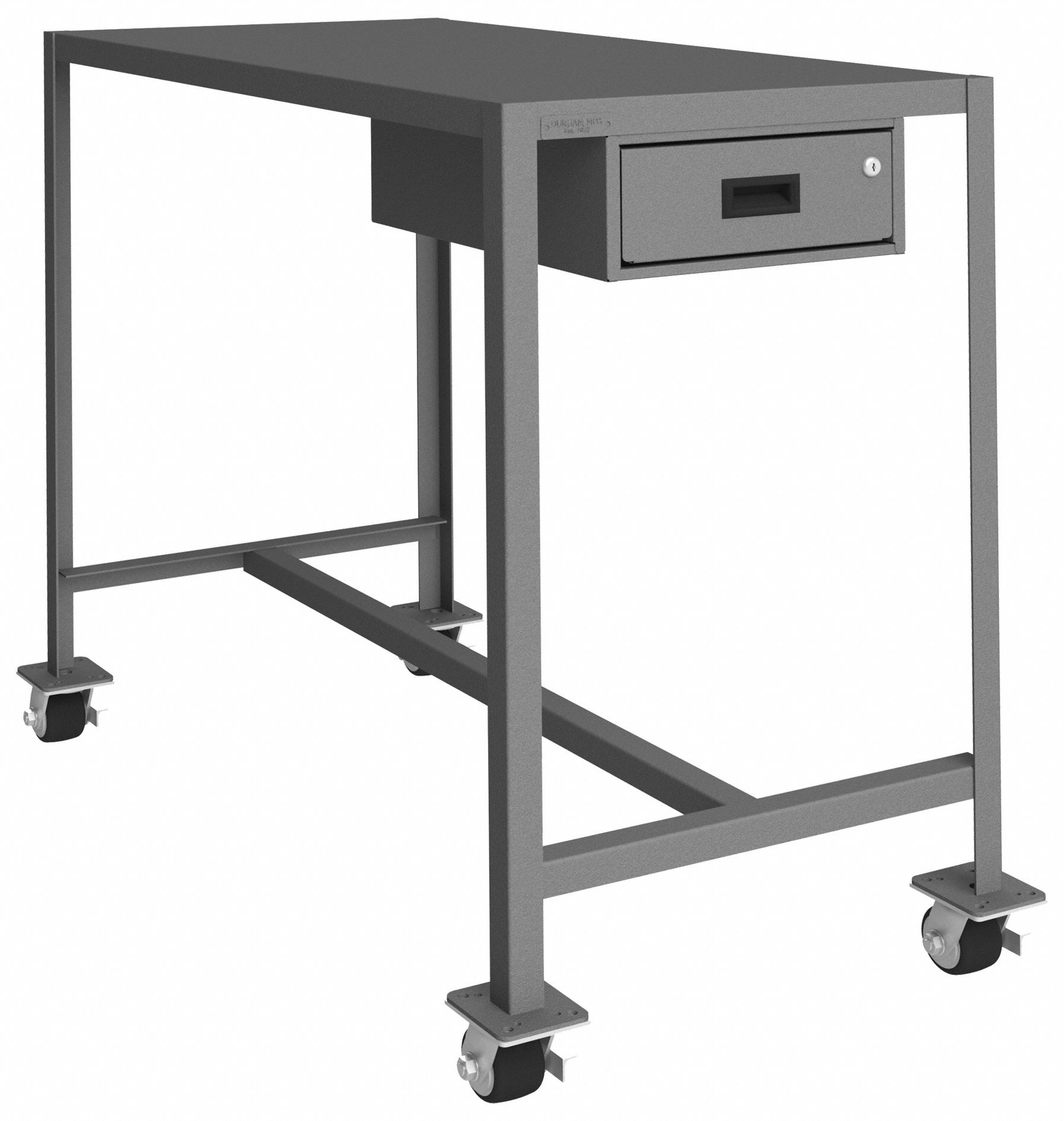 WORK TABLE, FIXED H, STEEL, 48 IN X 24 IN, 2,000 LB OVERALL LOAD CAPACITY