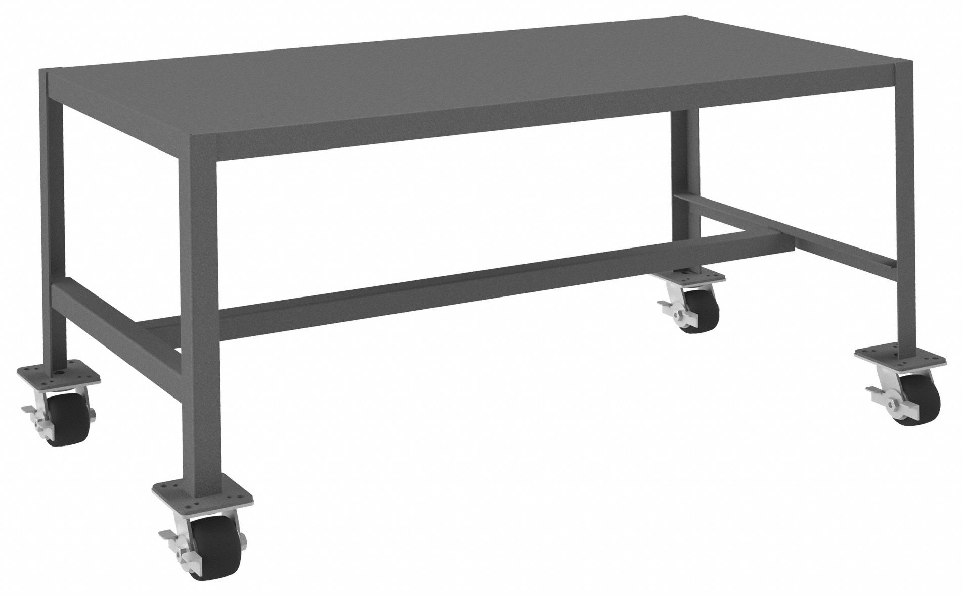 WORK TABLE, FIXED H, STEEL, 48 IN X 24 IN, 2,000 LB OVERALL LOAD CAPACITY