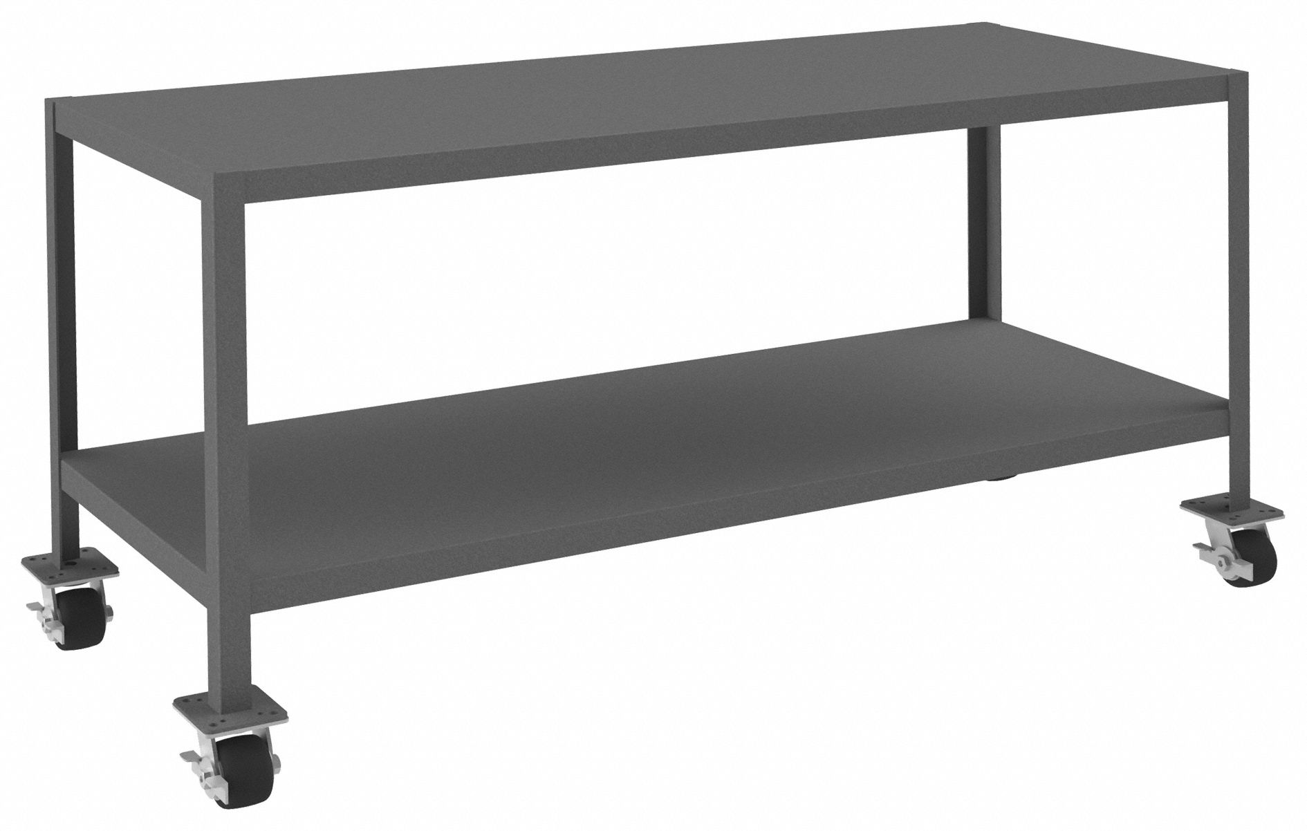 WORK TABLE, FIXED H, STEEL, 60 IN X 24 IN, 2,000 LB OVERALL LOAD CAPACITY