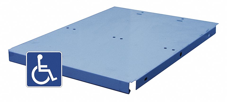 LOCKER SHELF, ADA CONVERSION KIT W/DECAL, BLUE, OVERALL 12 X 1 X 18 IN, POWDER-COAT STEEL