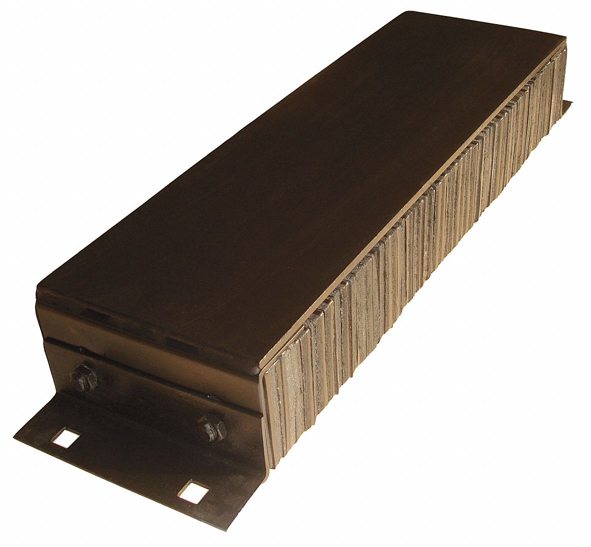 GRAINGER APPROVED Rectangular Laminated Rubber Backing, Steel Face Dock