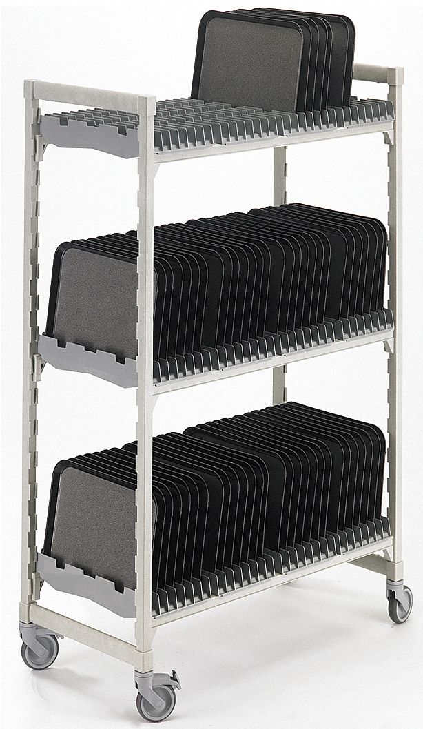 CAMBRO, 7 Trays, 3 Shelves, Drying Rack Cart 22NV10EACPMU246075DRPKG