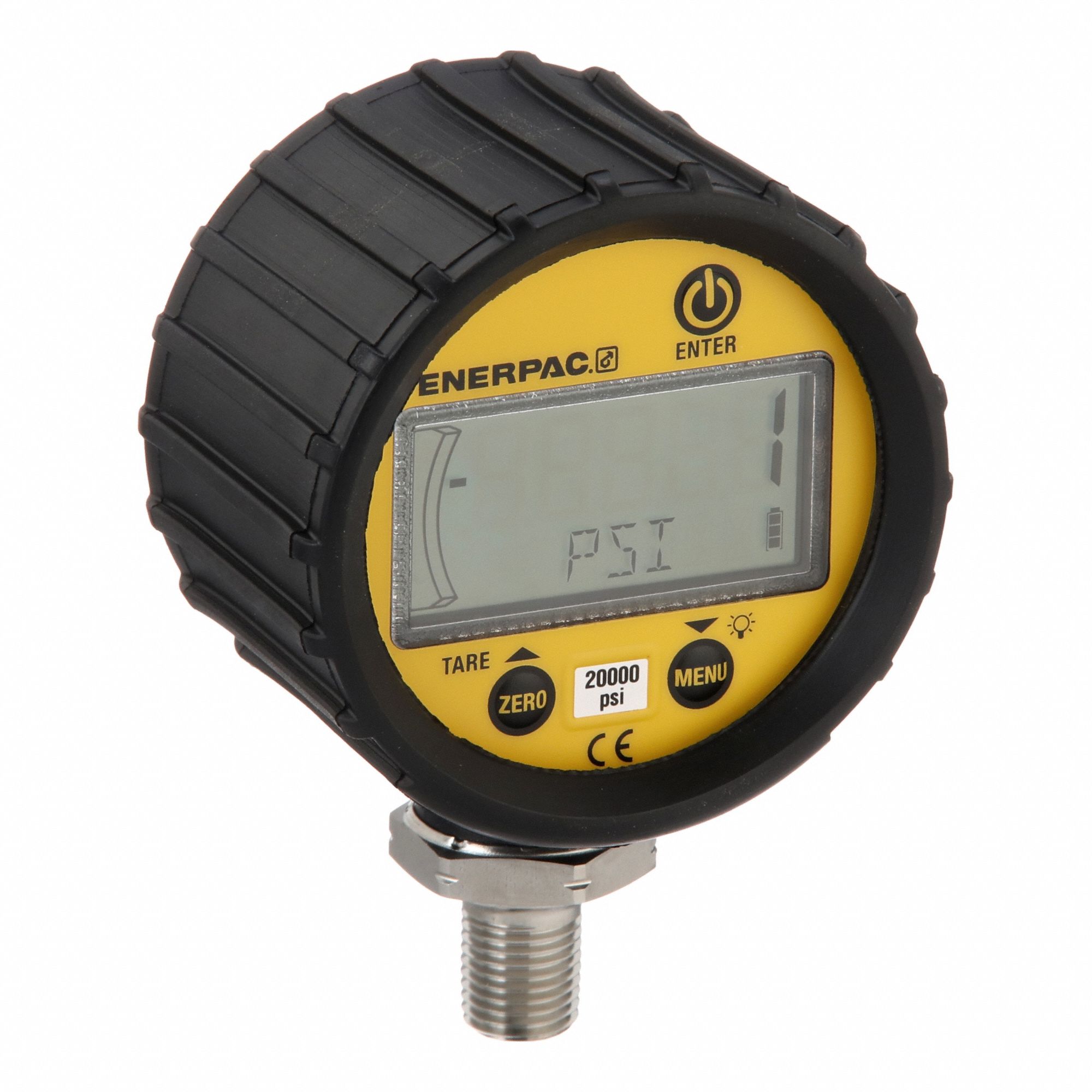 DIGITAL INDUSTRIAL PRESSURE GAUGE, 0 PSI TO 20,000 PSI, 2 3/4 IN DIAL, 1/4 IN NPTF MALE, DGR