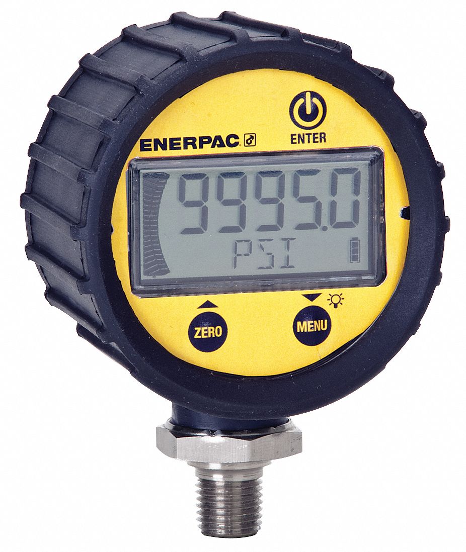 ENERPAC 0 to 20,000 psi Digital Pressure Gauge, 2 3/4 in Dial, 1/4 in