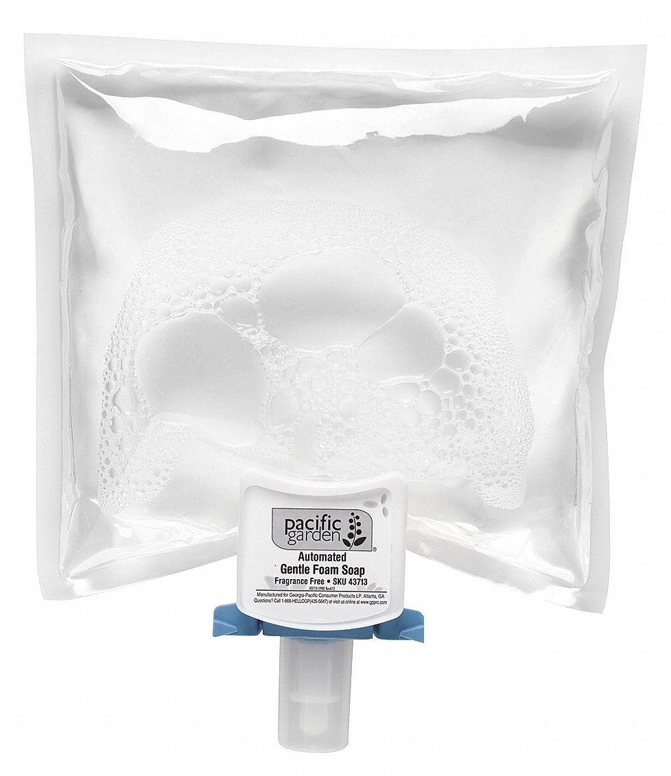 Unscented, Foam, Hand Soap, 1200mL, Cartridge, Pacific Garden®, PK 4 Grainger
