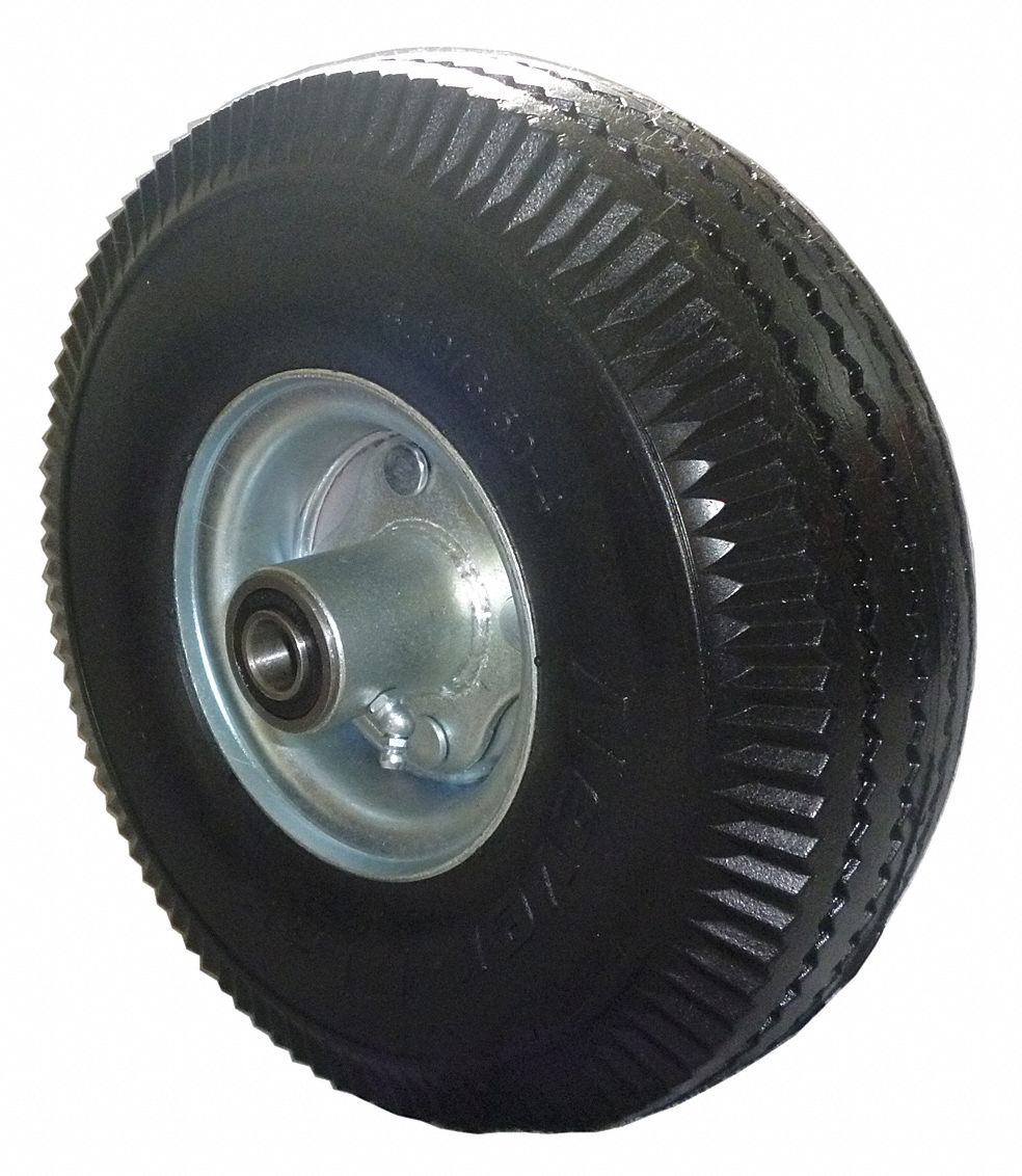 GRAINGER APPROVED FlatFree Polyurethane Foam Wheel 10 1/4 in Wheel