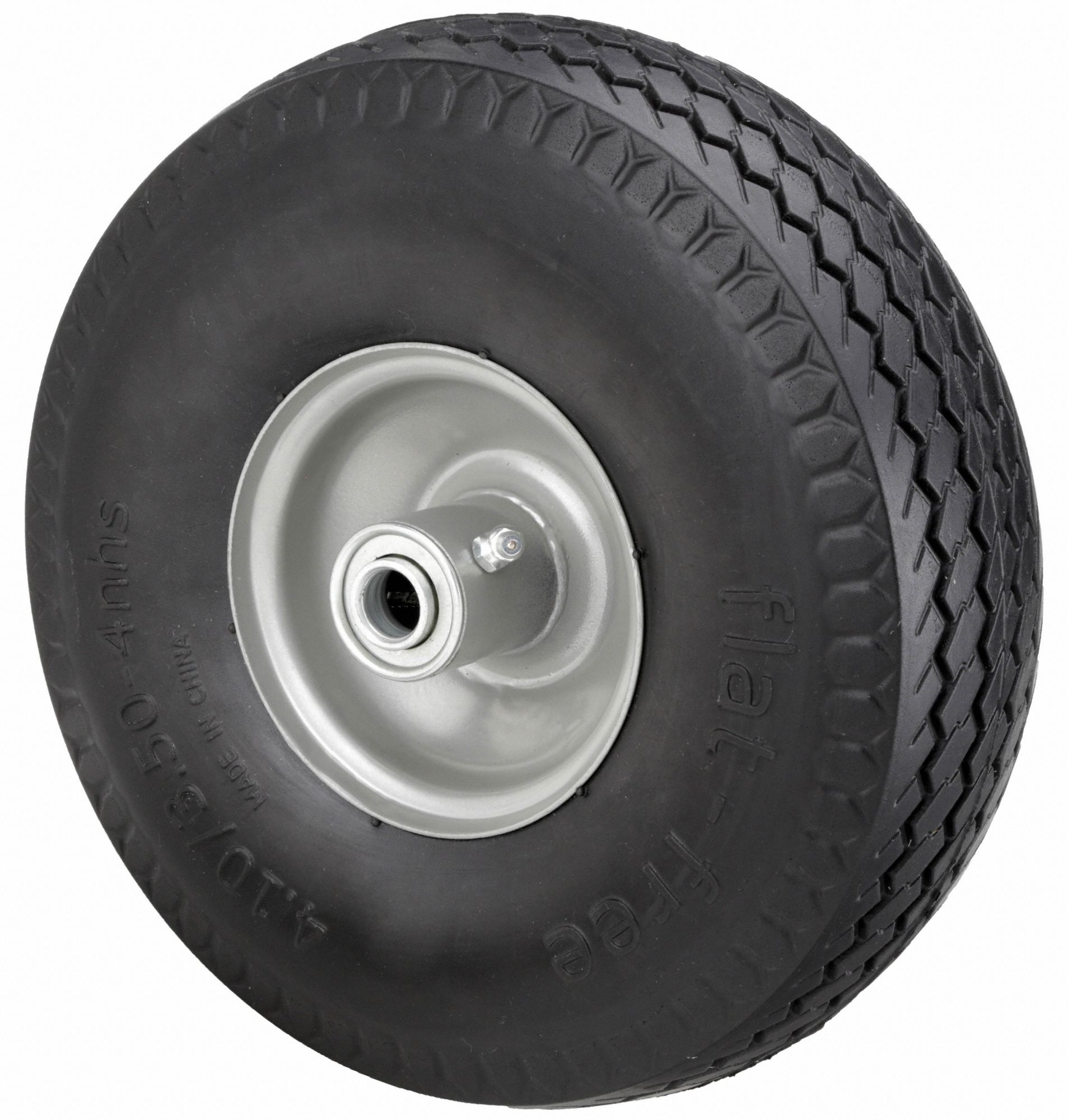 FLAT-FREE POLYURETHANE FOAM WHEEL, 10½ IN WHEEL DIAMETER, 1⅞ IN WHEEL W, 350 LB