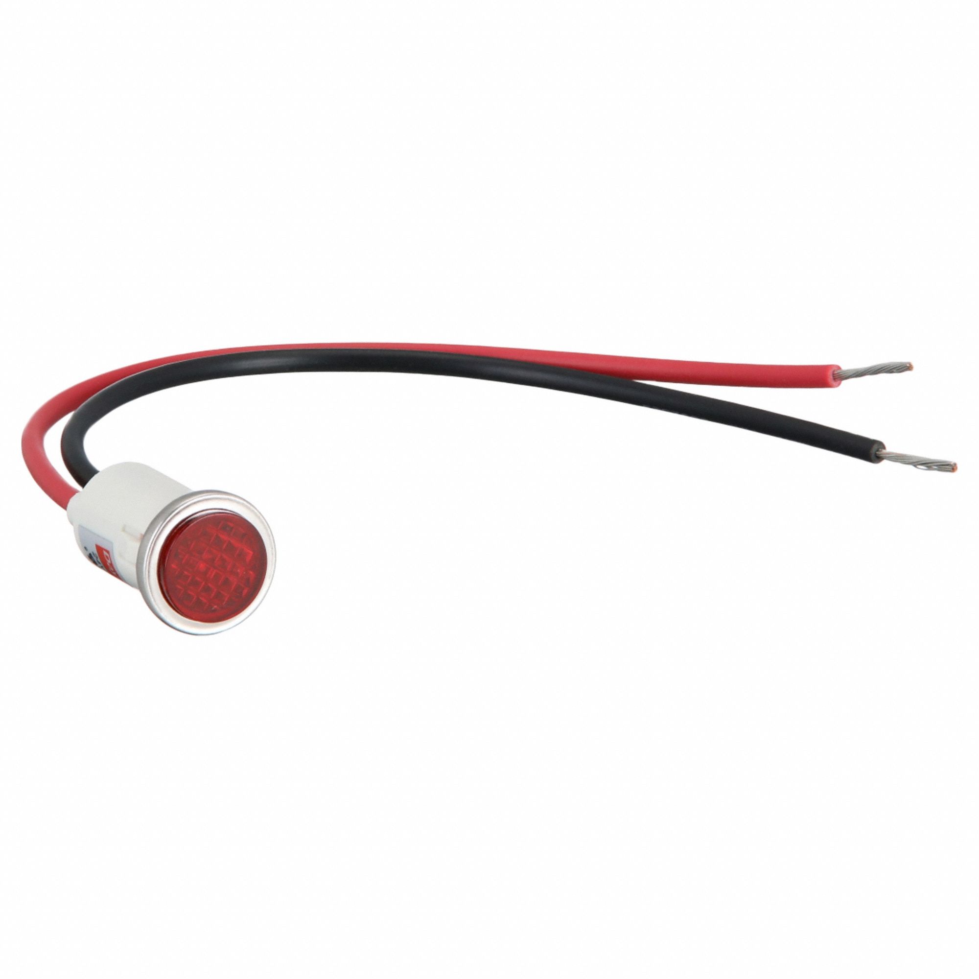 Flush Panel Light: 12 mm Panel Mounting Hole Dia, LED, Flush Head