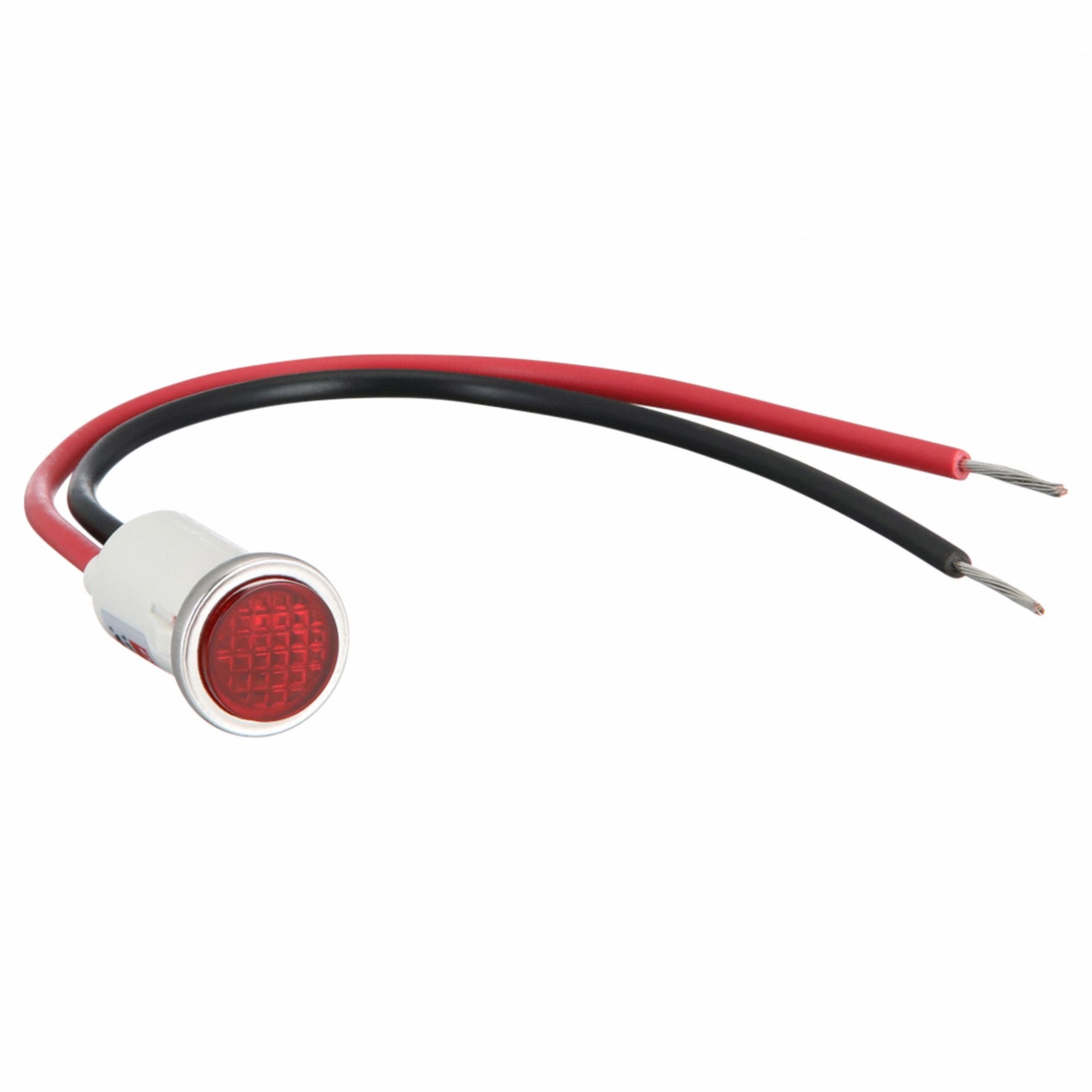 Flush Panel Light: 12 mm Panel Mounting Hole Dia, LED, Flush Head