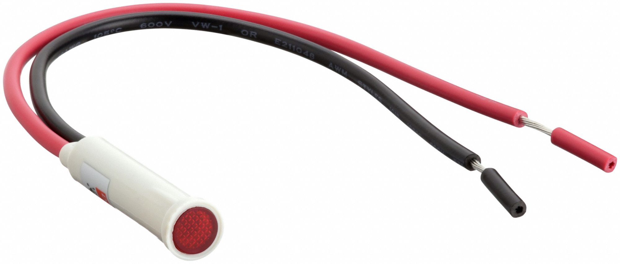 Flush Panel Light: 5/16 in Panel Mounting Hole Dia, LED, Flush Head