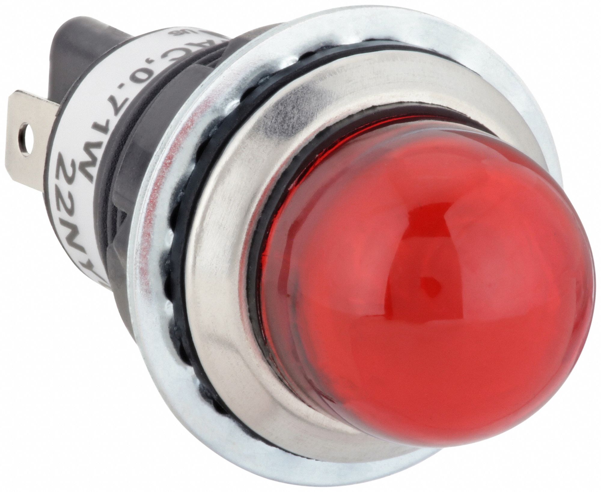 Raised Panel Light: 18 mm Panel Mounting Hole Dia, LED, Raised Head