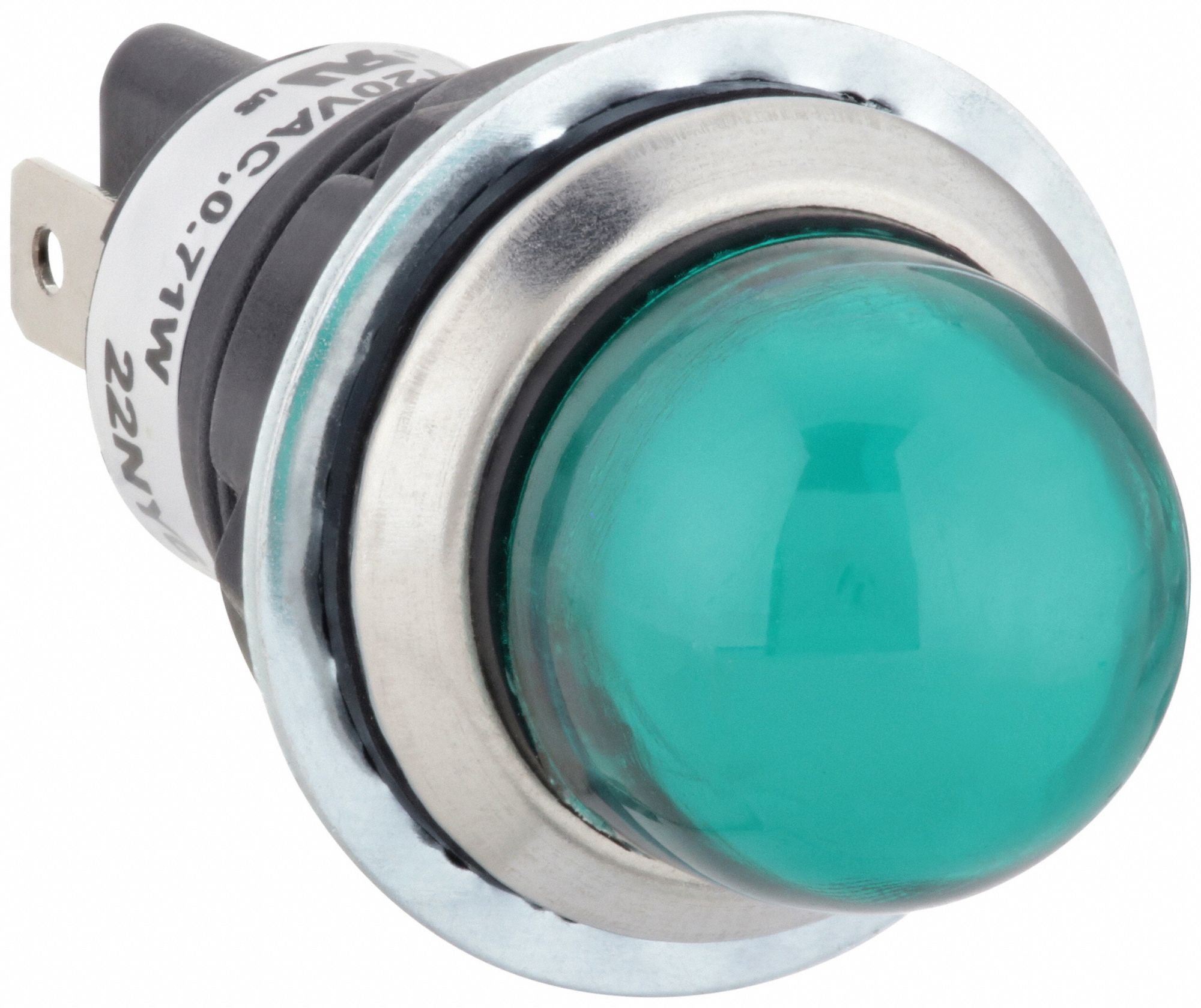 Raised Panel Light: 18 mm Panel Mounting Hole Dia, LED, Raised Head