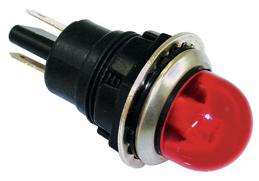 DAYTON Raised Indicator Light, LED Lamp Type, 240V AC Voltage, 18mm Mounting dia Size 22NY64