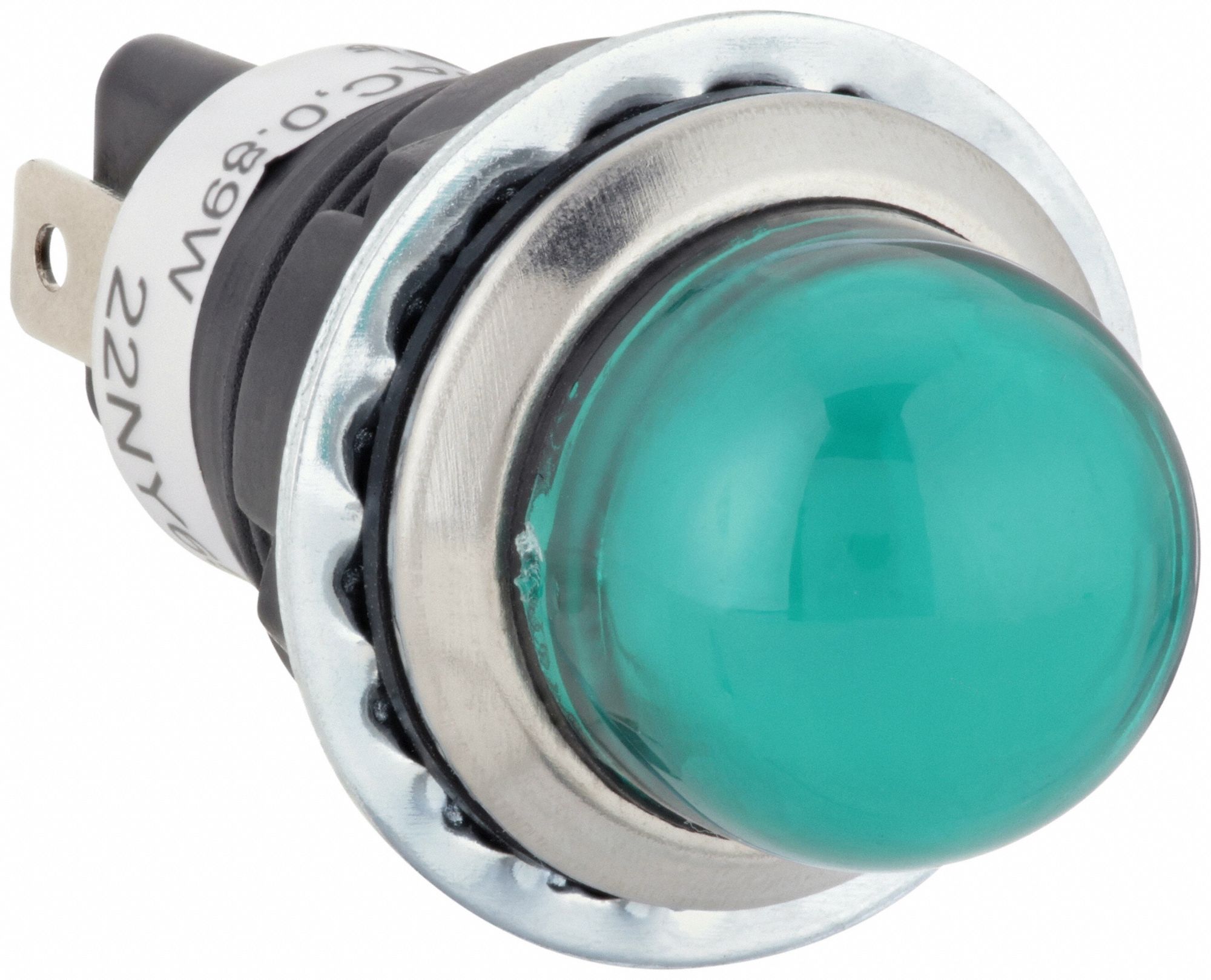 Raised Panel Light: 18 mm Panel Mounting Hole Dia, LED, Raised Head