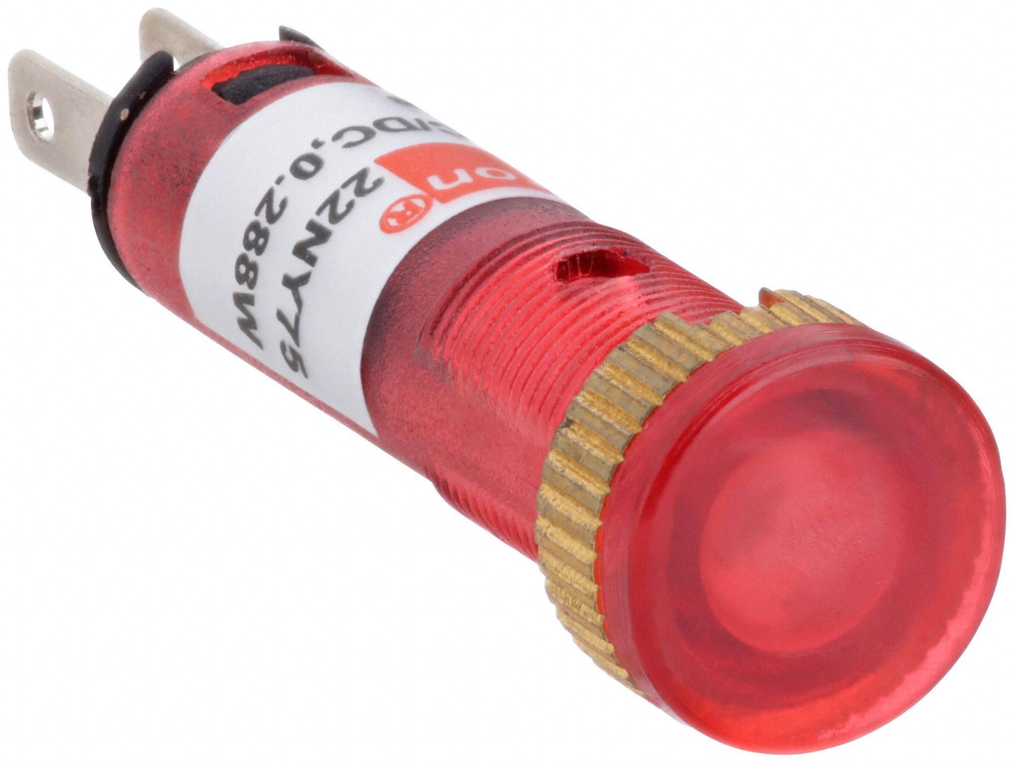 Flush Panel Light: 5/16 in Panel Mounting Hole Dia, LED, Flush Head