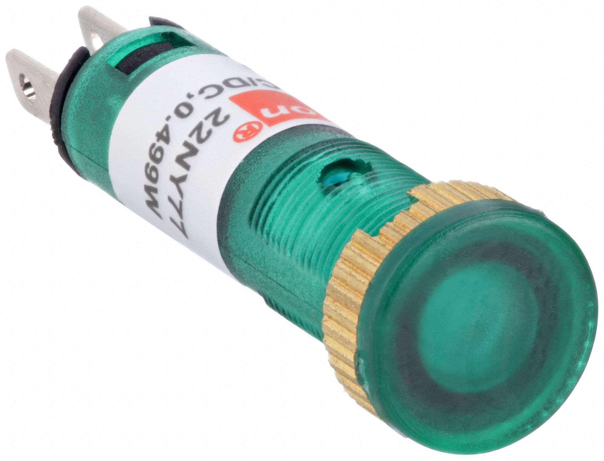 Flush Panel Light: 5/16 in Panel Mounting Hole Dia, LED, Flush Head