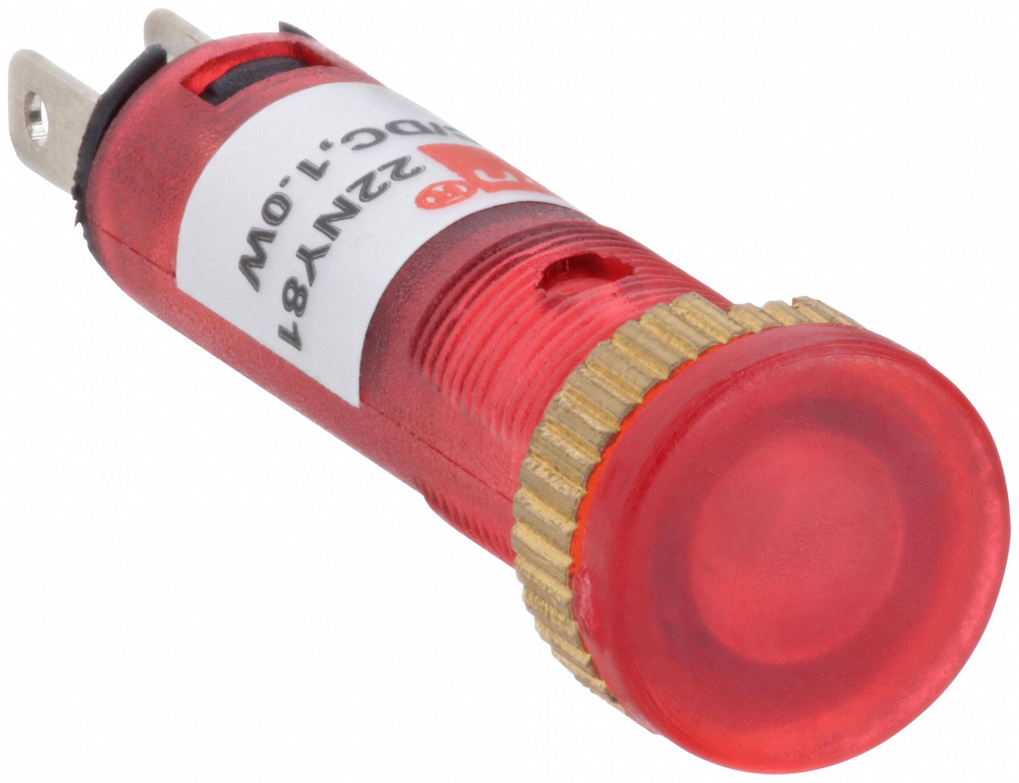 Flush Panel Light: 5/16 in Panel Mounting Hole Dia, LED, Flush Head