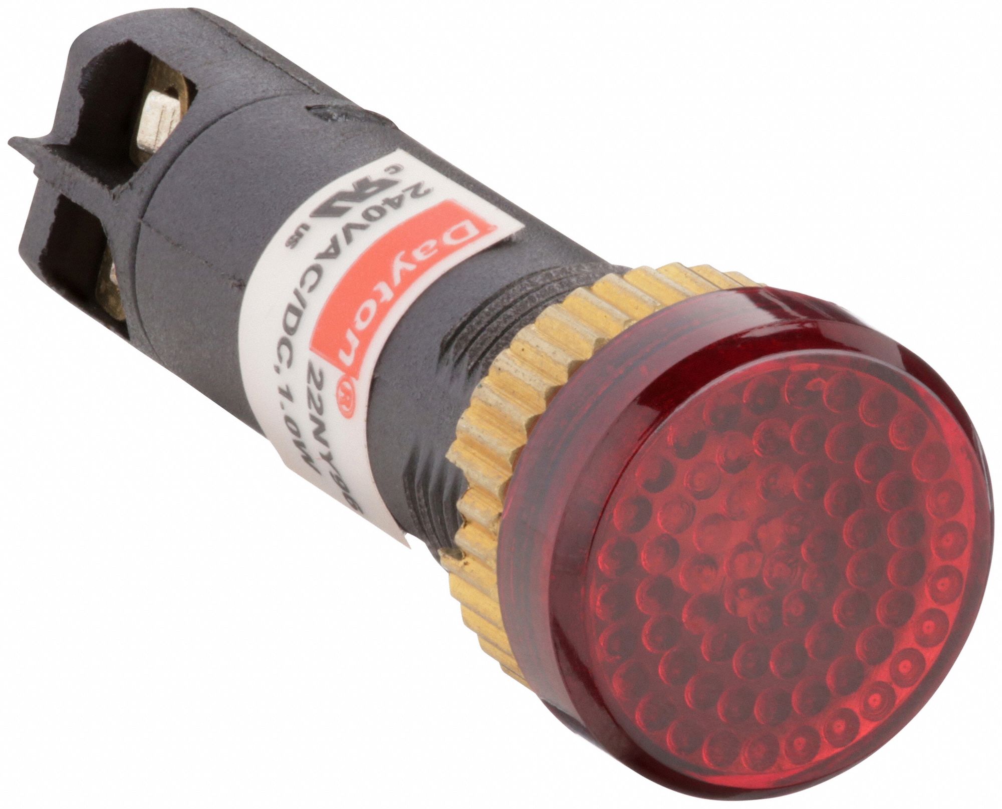 Raised Panel Light: 12 mm Panel Mounting Hole Dia, LED, Raised Head