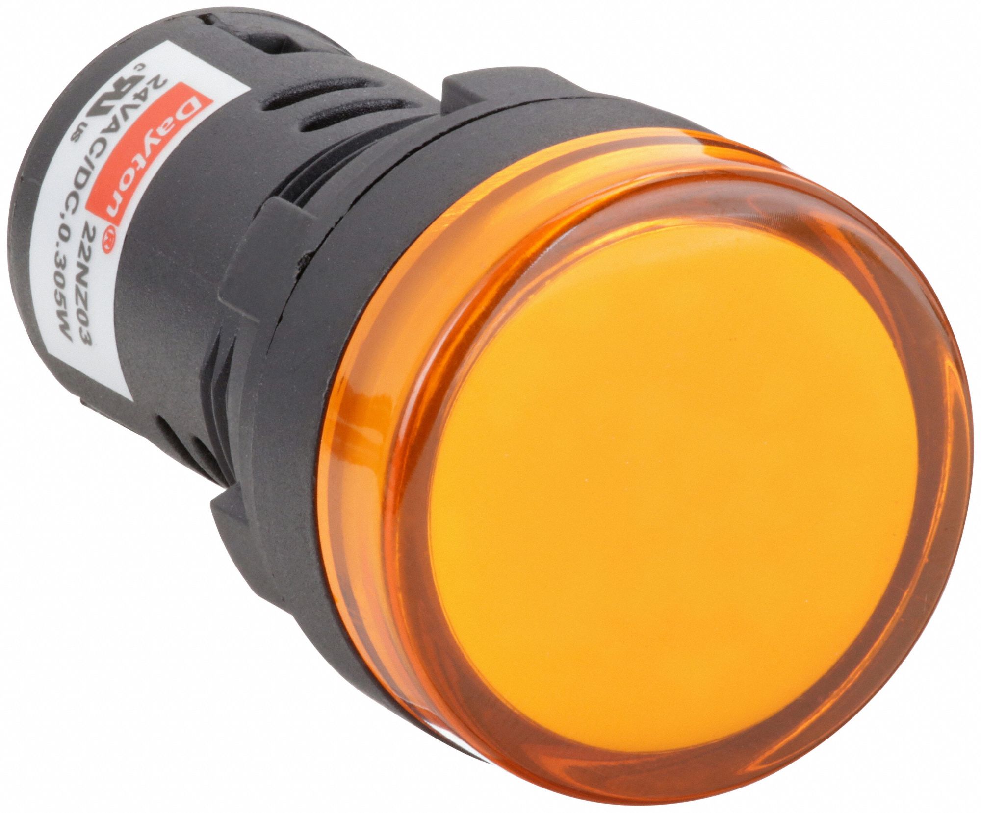 Raised Indicator Light: Amber, M3.5 Screw, LED, 24V AC/DC, Nylon Body With  Polycarbonate Lens