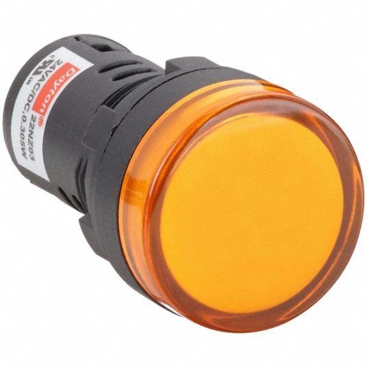 Amber, M3.5 Screw, Raised Indicator Light - 22NZ03|22NZ03 - Grainger