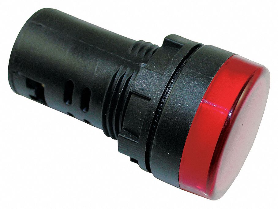 DAYTON Raised Indicator Light, LED Lamp Type, 120V AC Voltage, 22mm