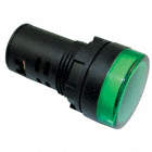 Luz Indicadora Elevada, Tipo LED, Voltaje 240VCA, Diámetro del Montaje de 22mm, Color Verde