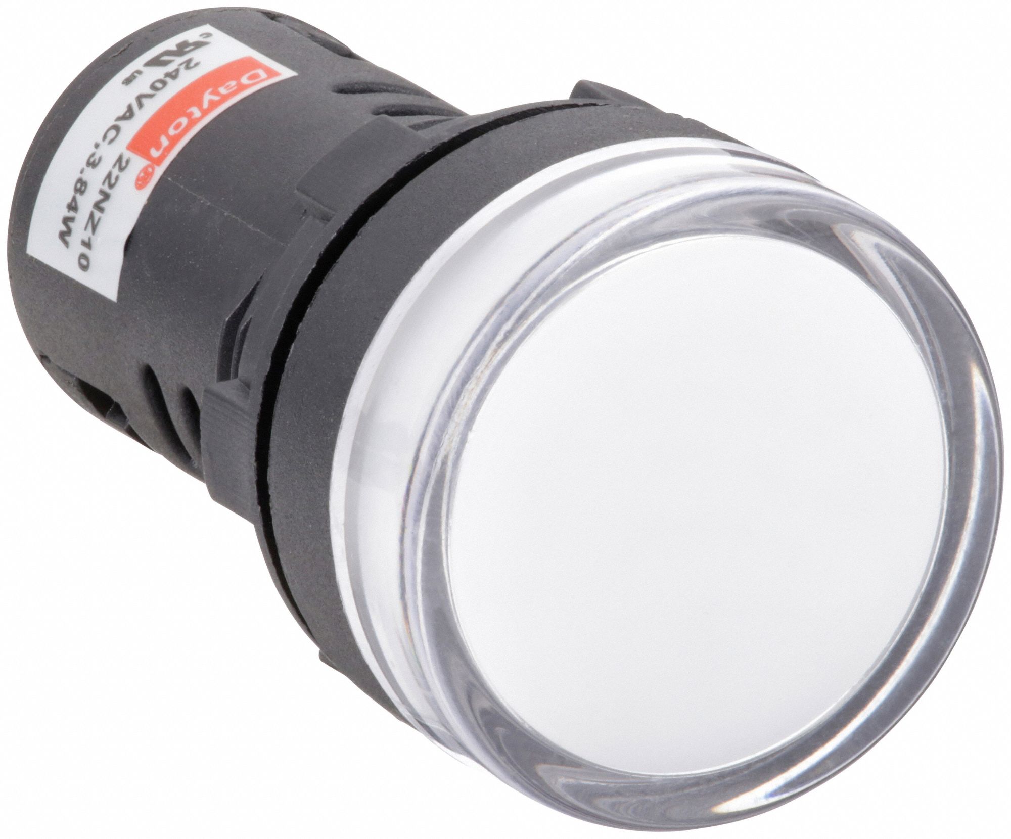 Raised Panel Light: 22 mm Panel Mounting Hole Dia, LED, Raised Head