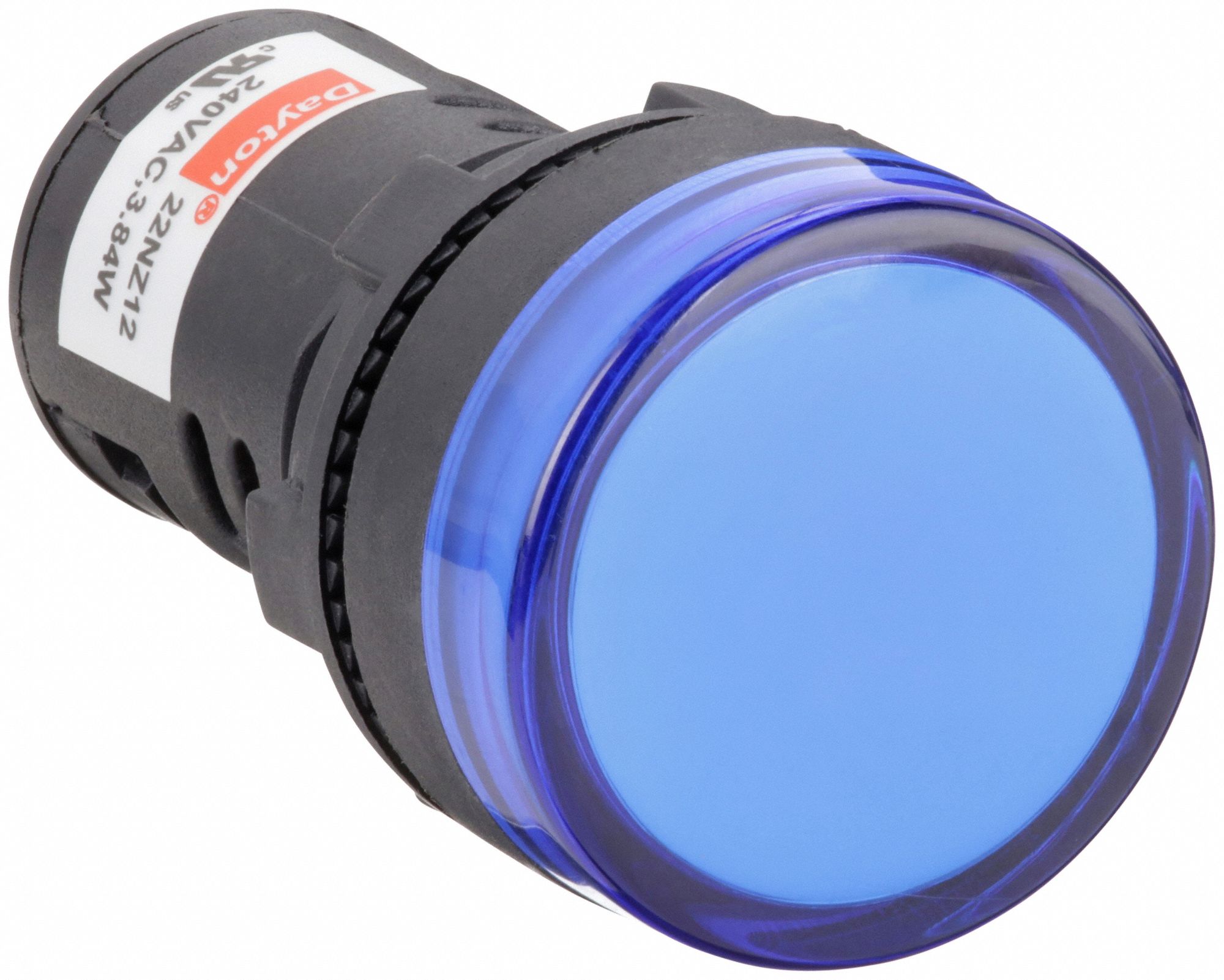 Raised Panel Light: 22 mm Panel Mounting Hole Dia, LED, Raised Head