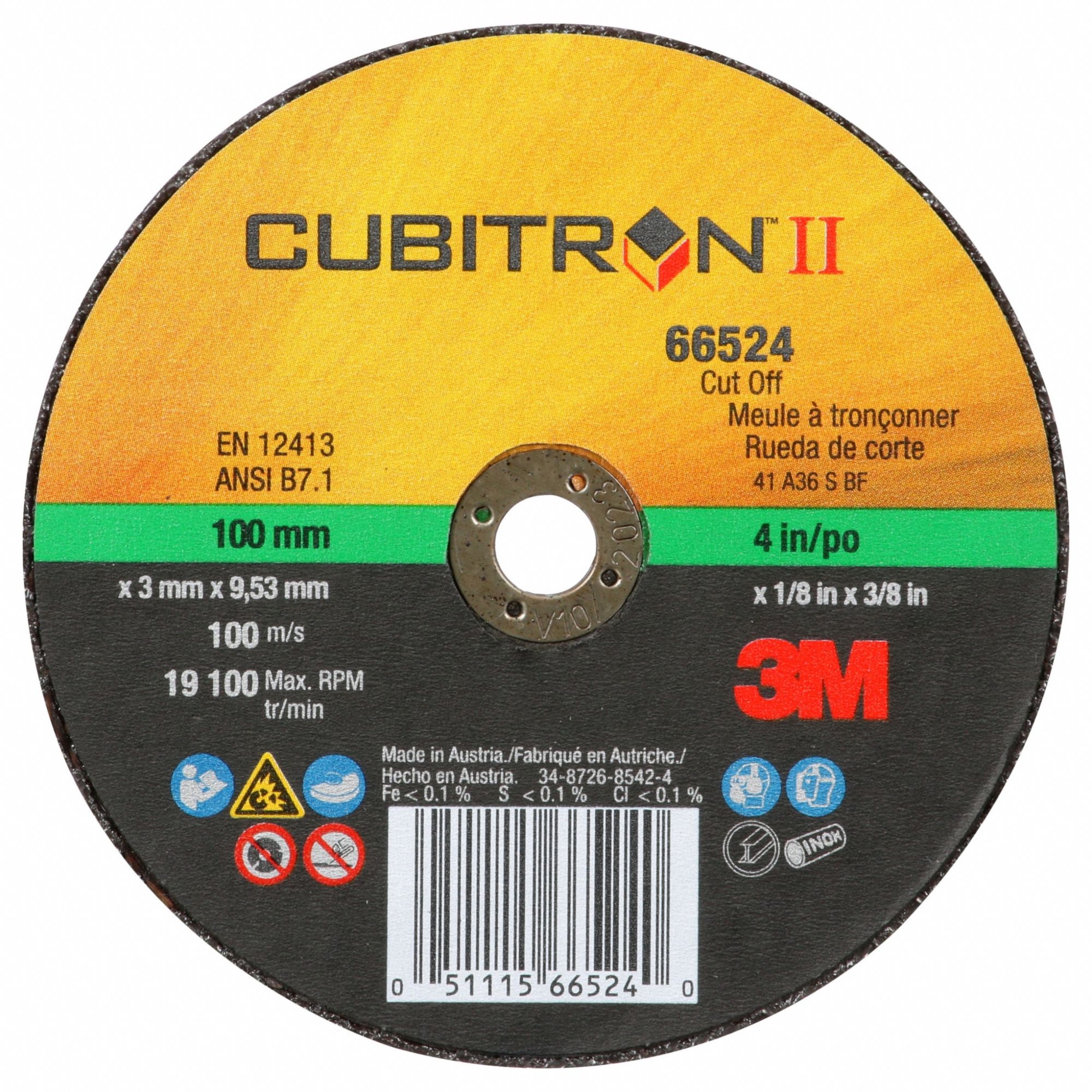 Abrasive Cut-Off Wheel, 3/8"Connect.