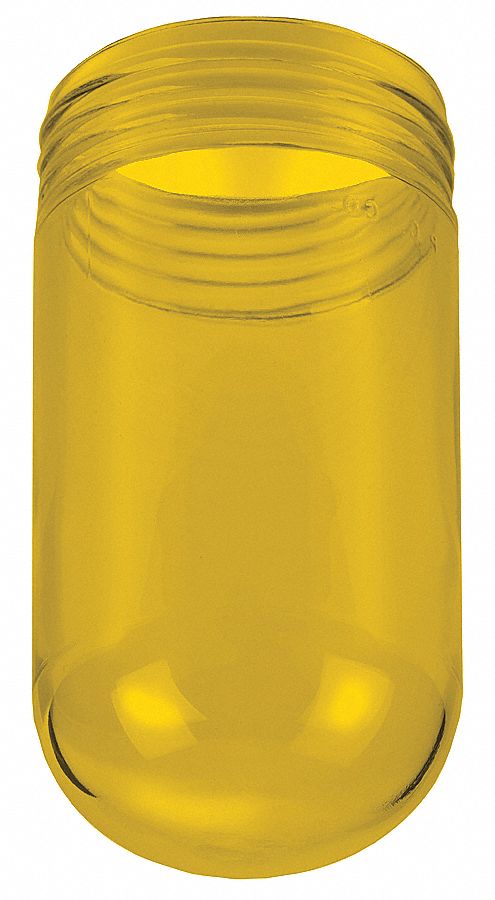 HAZARDOUS LOCATION GLASS GLOBE, FOR V SERIES, 3½ IN L, NO PATTERN, TEMPERED, AMBER