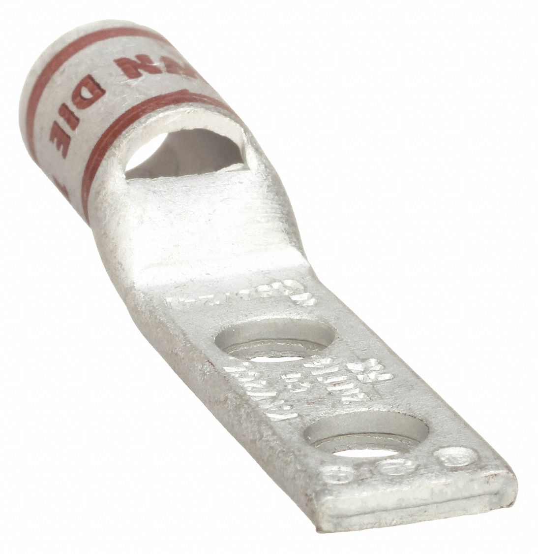 Compression Lug: For 2 AWG, Solid/Stranded Wire, 1/4 in Stud Size, Std, Copper Barrel