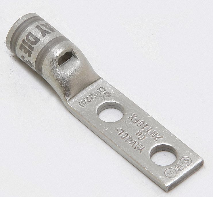 Compression Lug: For 4 AWG, Solid/Stranded Wire, #10 Stud Size, Std, Copper Barrel